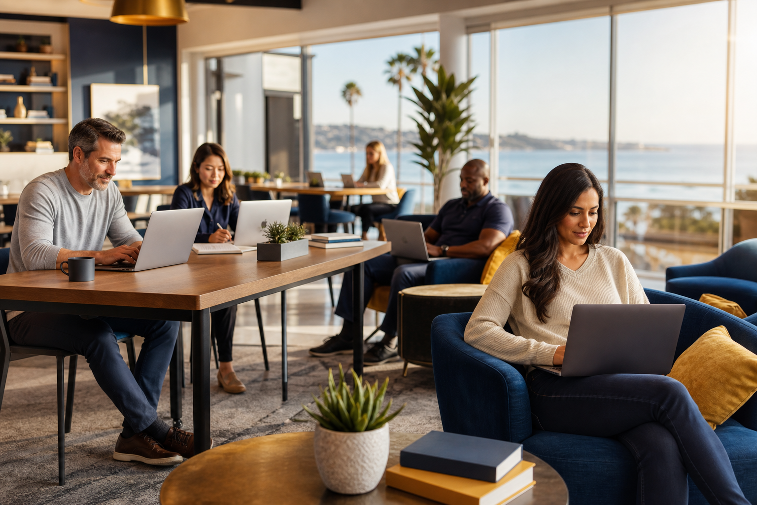 Students learning online at California Century University